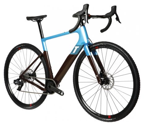 3T Exploro Race Torno Gravel Bike Sram Force eTap AXS 12S 700 mm Blu Marrone 2022