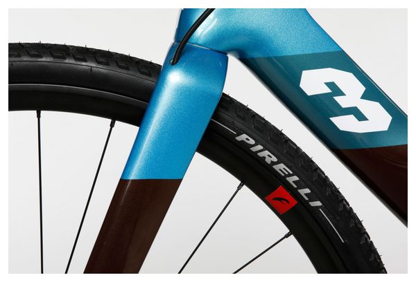 Gravel Bike 3T Exploro Race Torno Sram Force eTap AXS 12V 700 mm Blu Marrone 2022