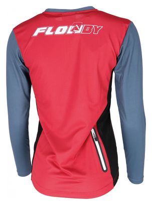 Maillot XLC JE-S22 manga larga rojo gris