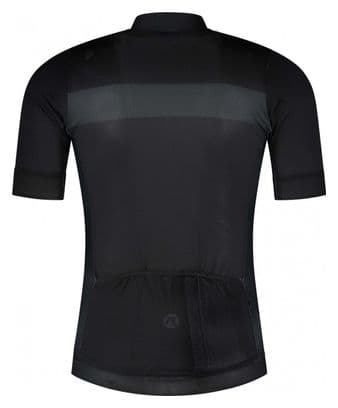 Maillot Manches Courtes Velo Rogelli Prime - Homme - Noir/Gris