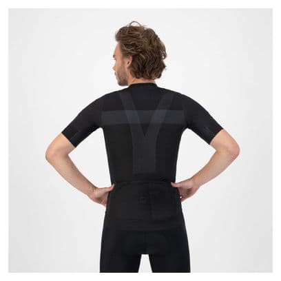 Maillot Manches Courtes Velo Rogelli Prime - Homme - Noir/Gris