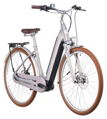 Cube Ella Cruise Hybrid 500 Easy Entry Electric City Bike Shimano Nexus 7S 500 Wh 700 mm Pearly Silver 2022