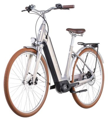 Cube Ella Cruise Hybrid 500 Easy Entry Electric City Bike Shimano Nexus 7S 500 Wh 700 mm Pearly Silver 2022