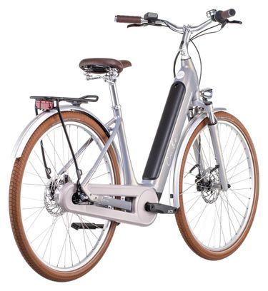 Cube Ella Cruise Hybrid 500 Easy Entry Electric City Bike Shimano Nexus 7S 500 Wh 700 mm Pearly Silver 2022