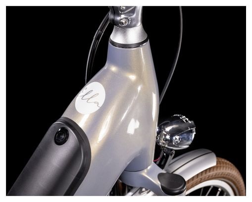 Cube Ella Cruise Hybrid 500 Easy Entry Electric City Bike Shimano Nexus 7S 500 Wh 700 mm Pearly Silver 2022