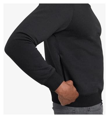 Camiseta de manga larga Fleece Crew Negra XL