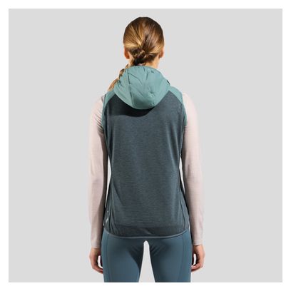 Chaleco híbrido Odlo Ascent para mujer Verde/Gris