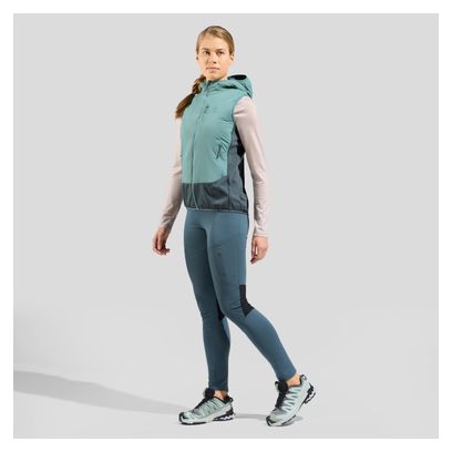 Chaleco híbrido Odlo Ascent para mujer Verde/Gris