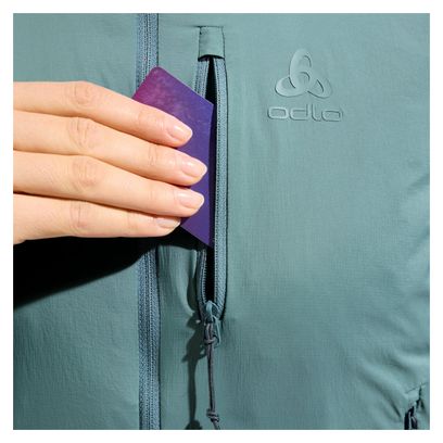 Chaleco híbrido Odlo Ascent para mujer Verde/Gris
