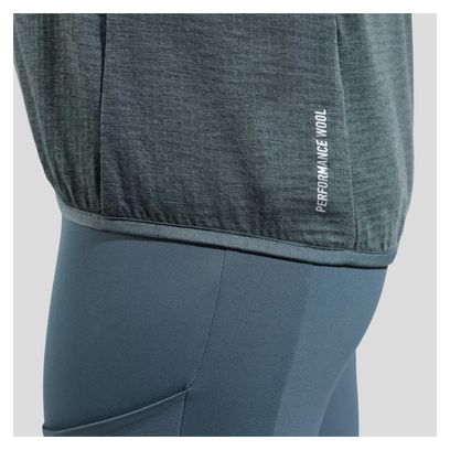 Chaleco híbrido Odlo Ascent para mujer Verde/Gris