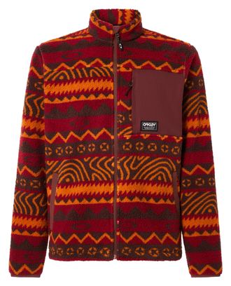 Oakley Mountain Fire Sherpa Fleece Sweatshirt Red