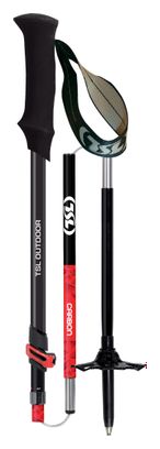 Bastoncini da escursionismo TSL Outdoor Tour Carbon 5 Light Twist Red