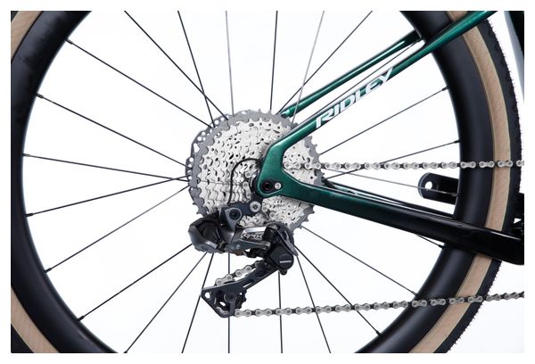 Vélo de Gravel Ridley Kanzo Adventure Shimano GRX Di2 11V 700 mm Vert Stellar Noir