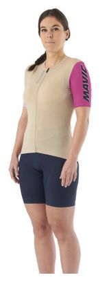 Mavic Essential Jersey met korte mouwen voor dames Beige/Rose