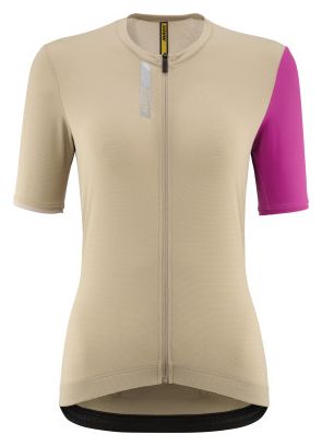 Mavic Essential Jersey met korte mouwen voor dames Beige/Rose