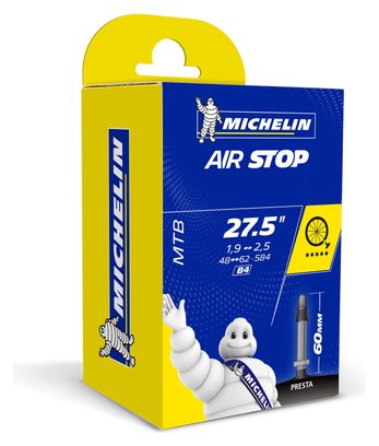 Cámara de aire Michelin B4 Airstop Butyl MTB 27.5x1.90-2.50 Presta 60 mm