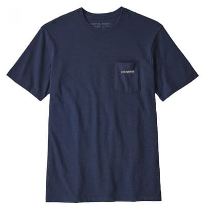 T-shirt Patagonia Logo Ridge Pocket Responsibili-tee Dolomite Blue