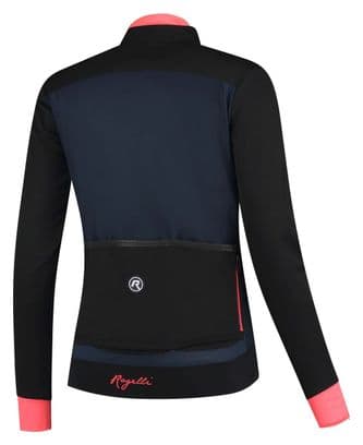 Veste Velo Hiver Rogelli Contenta - Femme - Bleu/Noir/Corail