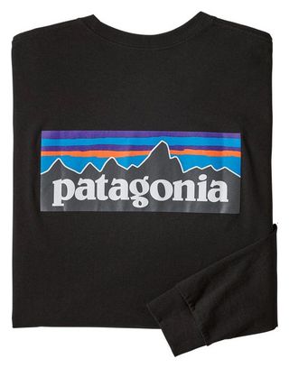 Herren T-Shirt Patagonia L / S P-6 Logo Responsibili-Tee Schwarz