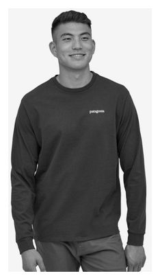 T-Shirt Patagonia L / S P-6 Logo Responsibili-Tee Nero Uomo