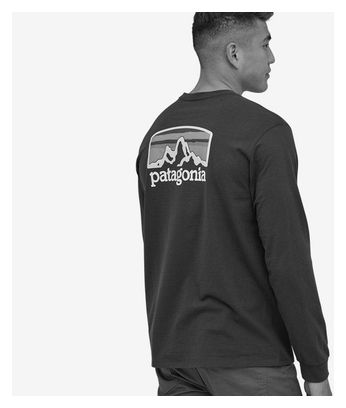 T-Shirt Patagonia L / S P-6 Logo Responsibili-Tee Nero Uomo