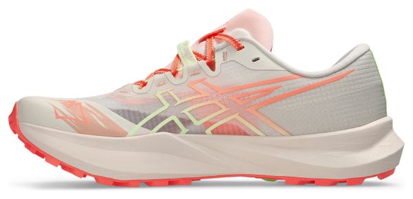 Asics Fuji Lite 7 Trail Running Shoes, White/Coral, Unisex