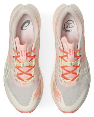 Asics Fuji Lite 7 Trail Running Shoes, White/Coral, Unisex