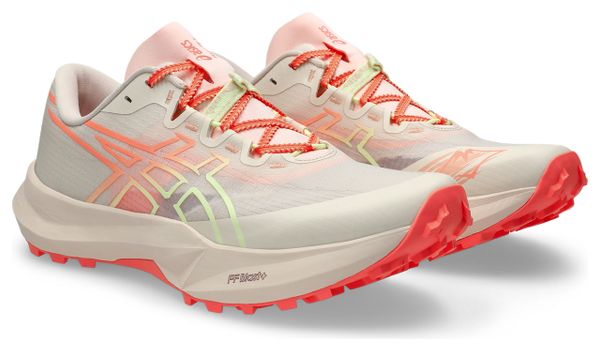 Asics Fuji Lite 7 Trail Running Shoes, White/Coral, Unisex