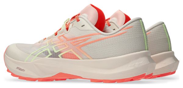 Asics Fuji Lite 7 Trail Running Shoes, White/Coral, Unisex