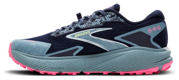 Chaussures Trail Brooks Divide 5 Bleu/Rose Femme