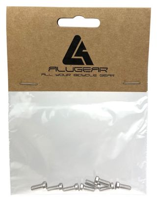 Tuercas y tornillos de plato Alugear para monoplato 5 piezas Negro