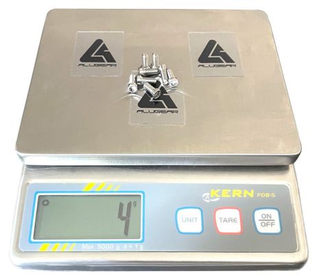 Tuercas y tornillos de plato Alugear para monoplato 5 piezas Negro