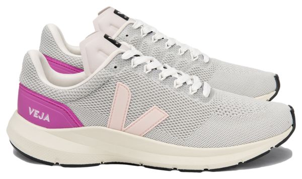 Chaussures de running Veja Marlin LT V-Knit Gris Rose Femme