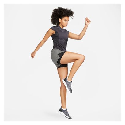 Damen Nike Dri-Fit Run Division Kurzarmtrikot Schwarz