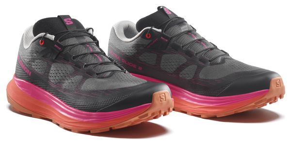 Salomon Ultra Glide 2 Trail Shoes Black/Pink