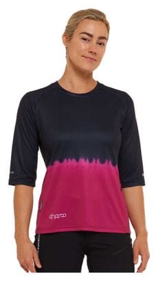 Maglia Dharco da donna con manica a 3/4 nero/rosa