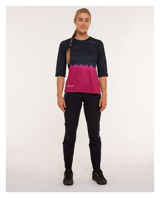 Maillot Dharco de manga 3/4 para mujer Negro/Rosa