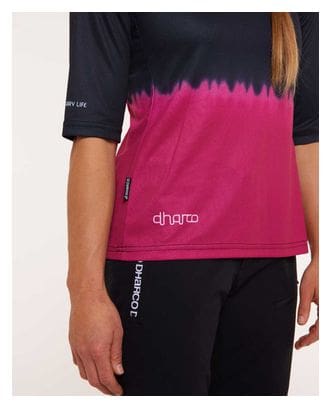 Maglia Dharco da donna con manica a 3/4 nero/rosa