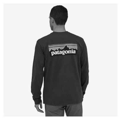 Maglietta Patagonia L / S P-6 Logo Responsibili-Tee Blu Uomo