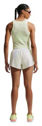 Pantalones cortos Nike AeroSwift Glam 3in con aberturas, blancos, para mujer