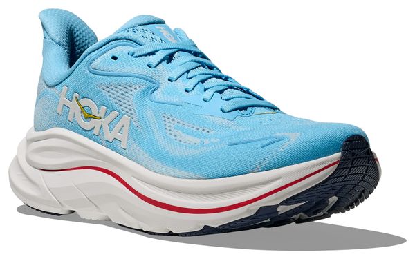Hoka Clifton 10 hardloopschoenen blauw/wit/roze dames