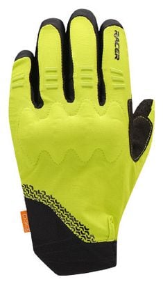Racer Gloves Rock 3 Lange Handschuhe Schwarz / Limette
