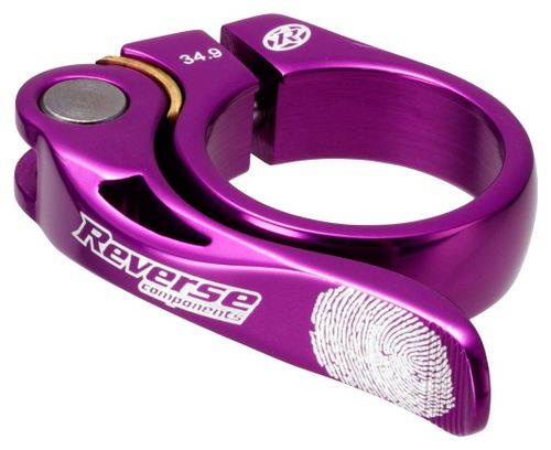 Reverse Long Life Saddle Clamp 34.9 mm Purple
