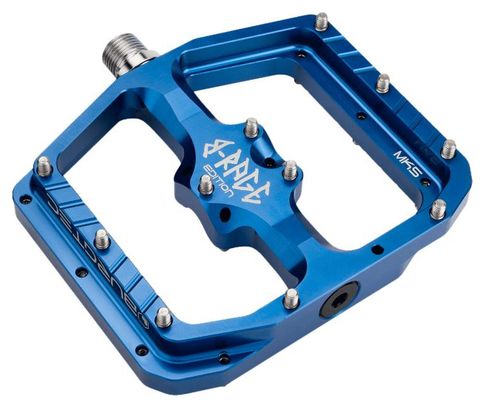 Paire de Pédales Plates Burgtec Penthouse Flat MK5 B-Rage Edition Pedals - Deep Blue / Bleu