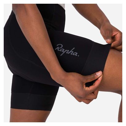 Culotte corto sin tirantes Rapha Core Cargo Negro/Gris Mujer