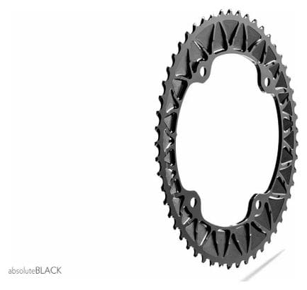 AbsoluteBlack Premium Oval Kettenblätter 112/4 Lochkreis für Campagnolo Getriebe 12S Schwarz