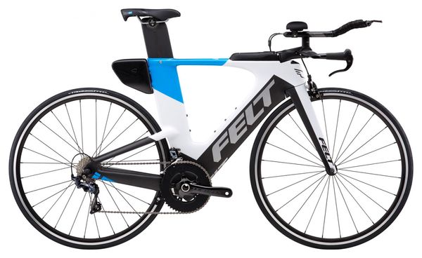 FELT IA14 Matte Carbone Triathlon Bike White Blue