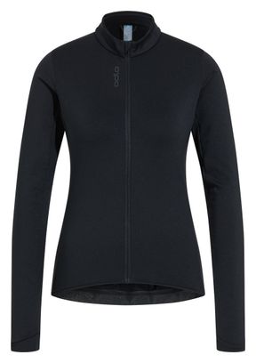 Women's Cycling Jacket Odlo Full Zip Zeroweight Ceramiwarm Black
