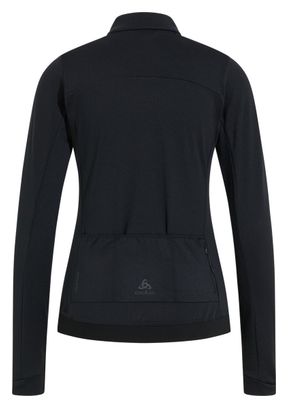 Women's Cycling Jacket Odlo Full Zip Zeroweight Ceramiwarm Black