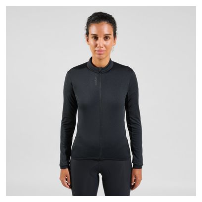 Damesfietsjack Odlo Full Zip Zeroweight Ceramiwarm Zwart